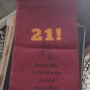 Red and Yellow 21st Birthday Gift bag
